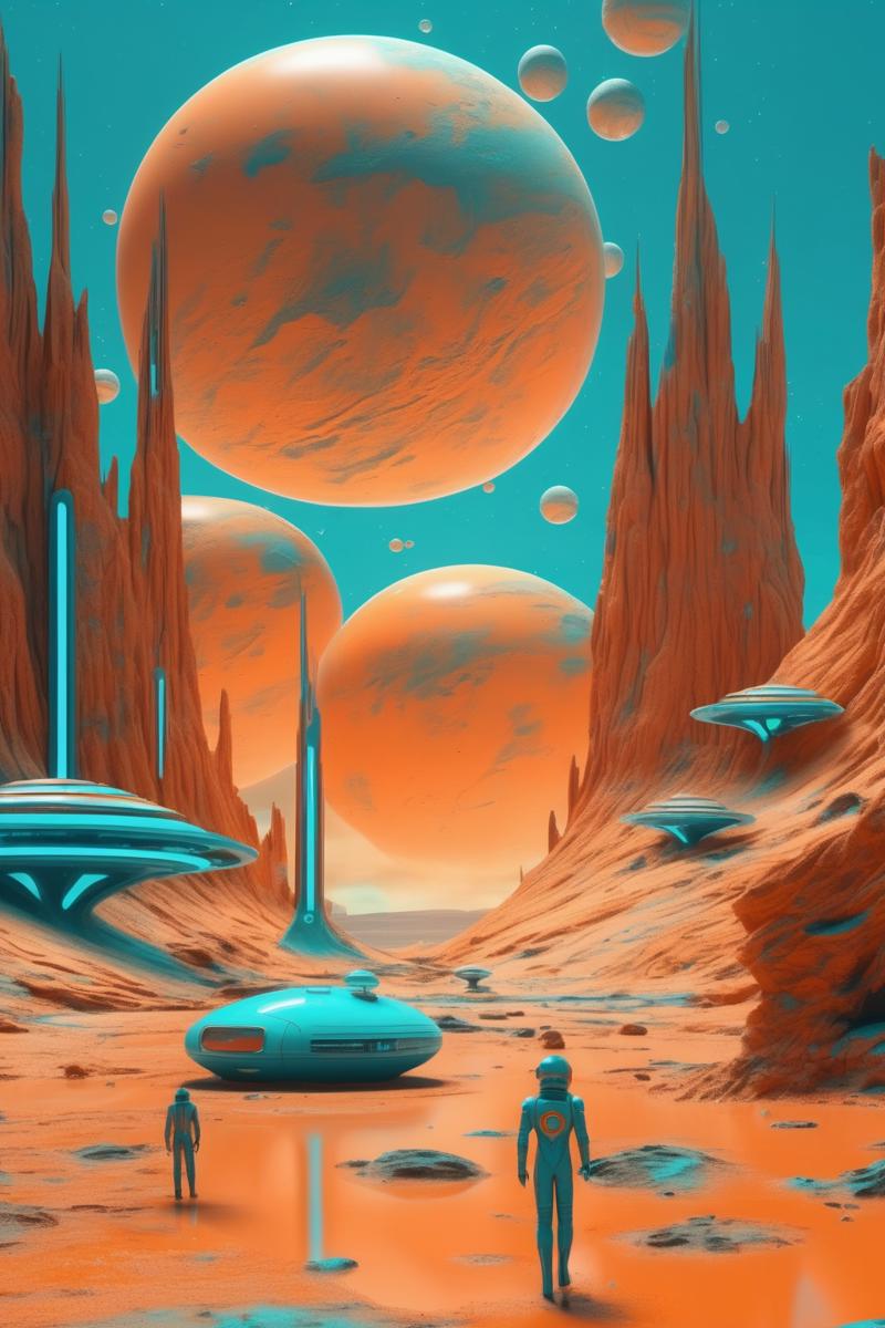 00365-2981189616-_lora_Christopher Balaskas Style_1_Christopher Balaskas Style - retrofuturistic scene on a planet, beigue orange and azure palet.png